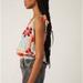 Free People Tops | Free People Large Top Tied To You Tank In Tropical Combo Nwt | Color: Cream/Orange | Size: L