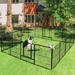 Toocapro 32" Tall 16 Panel Heavy Duty Pet Pen Dog Playpen Metal in Black | 32 H x 67 W x 67 D in | Wayfair WFLXYB41887