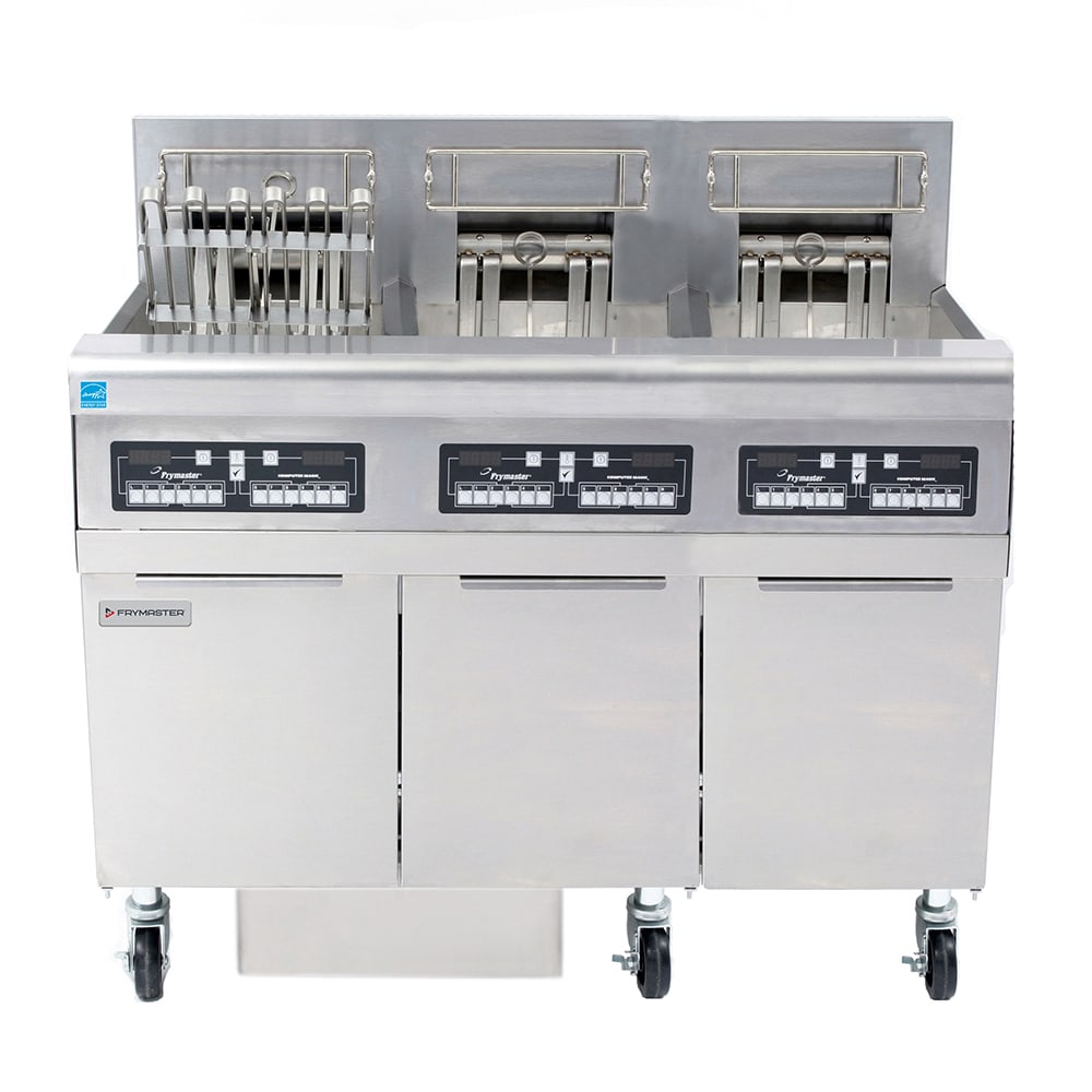 Frymaster FPRE317 240/3 Commercial Electric Fryer - (3) 50 lb Vats, Floor Model, 240v/3ph, Stainless Steel