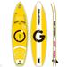 Kadyn Inflatable Stand Up Paddle Board with1 Fin 1 Banner 1 Paddle 1 Pump 1 Safety leash and 1 Backpack Stand-Up Paddleboards for Beginners Yellow