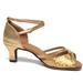 Eashery Dance Shoes For Women Gold Heels Ladies Summer Solid Color Leather Open Toe High Heel Fashion Sandals Gold 7.5