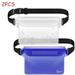 HAOAN 2Pcs Most Durable Waterproof Pouch / Waterproof Fanny Packs for Women and Men | Beach Bags Waterproof Sandproof | Waterproof Wallet / Phone Case With Waist Strap for Swimming