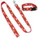 NUOLUX 1 Set Xmas Pet Collar Leash Christmas Pet Collar Lead Dog Bandana Strap