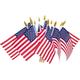 FERSWE Small American Flags on Stick 4th of July Outdoor Decor Small US Flags Mini American 4 x6 Flag Fourth of July American Flags for Outside Mini Flags for Outside Patriotic Holiday Yard Patio