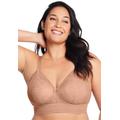 Plus Size Women's Full Figure Plus Size Bramour Gramercy Luxe Lace Bralette Wirefree #7012 Bra by Glamorise in Cappuccino (Size 34 D)