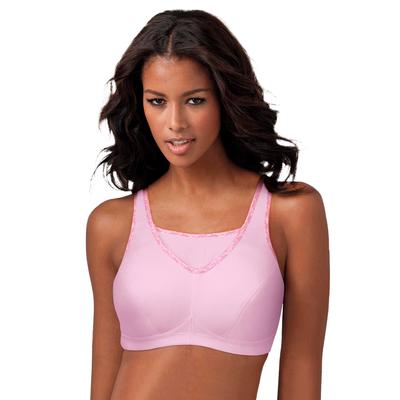 Plus Size Women's No-Bounce Camisole Sport Bra by Glamorise in Pink (Size 46 F)