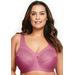 Plus Size Women's Full Figure Plus Size Magiclift Natural Shape Support Bra Wirefree #1010 Bra by Glamorise in Red Violet (Size 46 C)