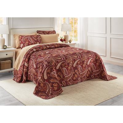 BH Studio Reversible Quilted Bedspread by BH Studio in Garnet Paisley (Size KING)