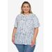 Plus Size Women's Disney 100 Characters All-Over Print T-Shirt Light Blue by Disney in Blue (Size 3X (22-24))