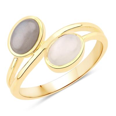 Rafaela Donata Ring Sterling Silber Mondstein in Gelbgold 56 Damen Image