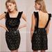 Anthropologie Dresses | Anthropologie Ruffled Velvet Mini Dress Floral Lace Open Back Black S Nwt | Color: Black/Cream | Size: S