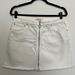 Free People Skirts | Free People Zip It Up Denim Mini Skirt. | Color: White | Size: 29