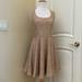 Jessica Simpson Dresses | Jessica Simpson Tan Knit Lace Circular Skirt Dress | Color: Tan | Size: 8