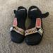 Anthropologie Shoes | Anthropologie Dad Sandals Size 39 | Color: Black/Cream | Size: Euro 39 / Us 8