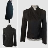 Jessica Simpson Jackets & Coats | Jessica Simpson Fiona Asymmetrical Zip Jacket With Shawl Collar, Black - Size S | Color: Black | Size: S