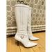 Gucci Shoes | Gucci Vintage White Women's Leather Boots Size 39.5 - Authentic | Color: White | Size: 39.5