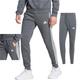 adidas Herren Essentials Fleece 3-stripes Tapered Cuff Jogginghose, Dark Grey Heather, S EU