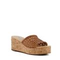 Dune Ladies KATEY Woven Cork-Wedge Sandals Size UK 8 Wedge Heel Wedges