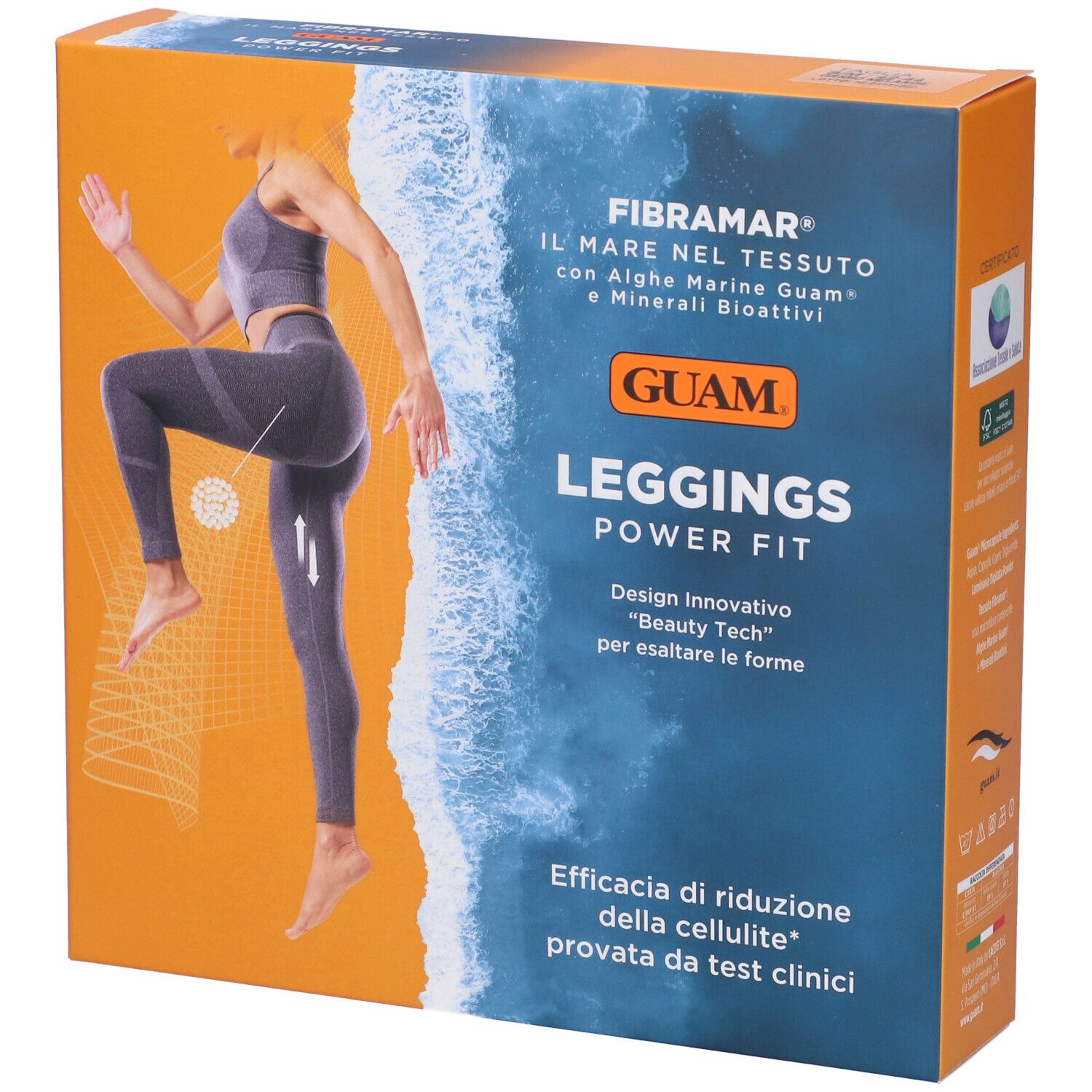 GUAM® Leggings Power Fit S/M Colore Grigio 1 pz Altro