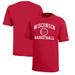 Youth Champion Red Wisconsin Badgers Icon Logo Basketball T-Shirt