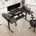 Eureka Ergonomic 74.8" U-Shaped Standing Desk Wood/Metal in Black | 74.8 W x 43.3 D in | Wayfair WF-U71-B