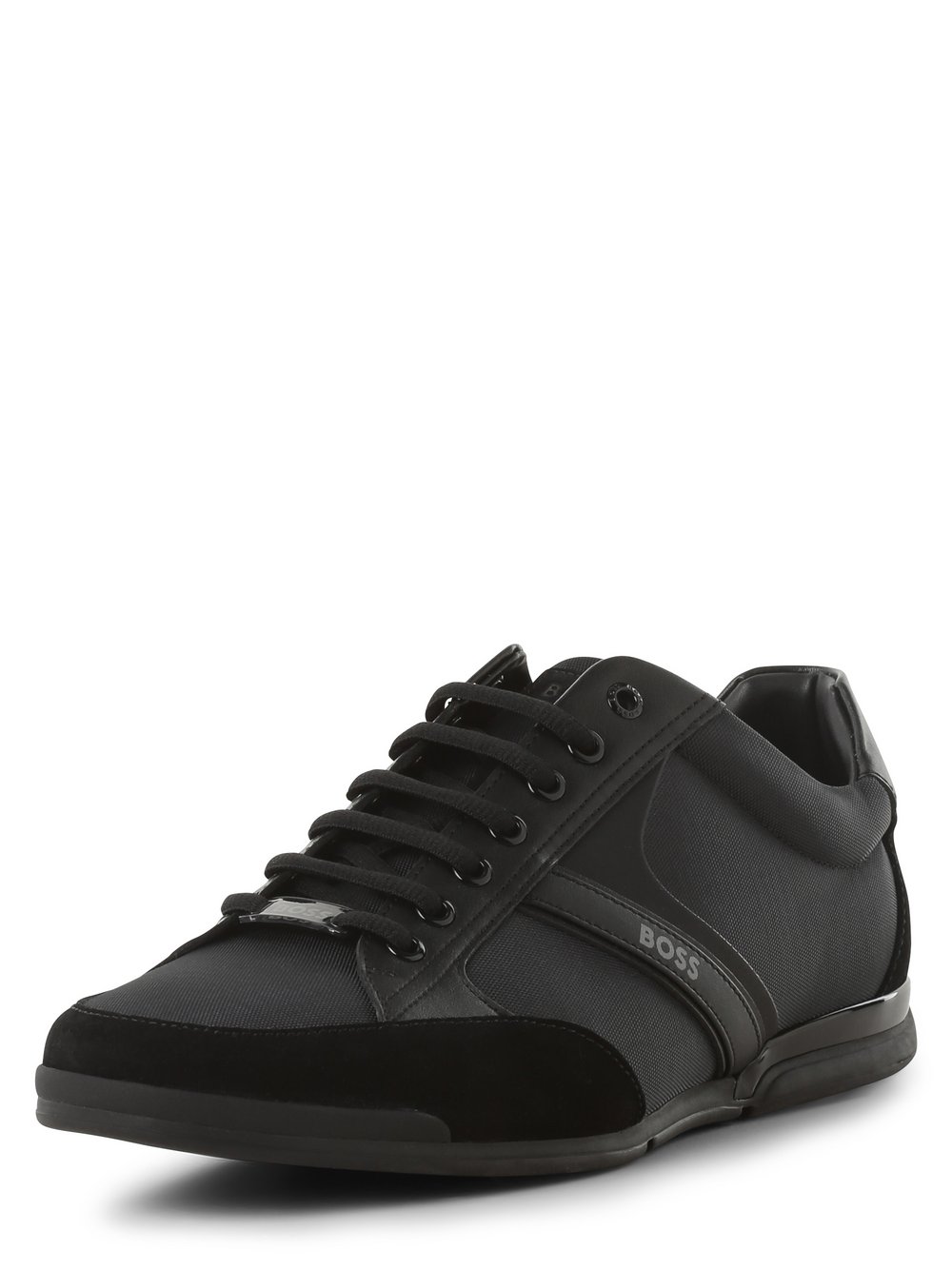 BOSS Sneaker mit Leder-Anteil Herren schwarz, 43
