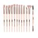 NUOLUX 1 Set of 12PCS Cosmetic Brushes Kit Eyeshadow Brush Fashionable Makeup Tool Multifunctional Makeup Brush Kit Sturdy Cosmetic Brush Set for Women Lady Makeup Use Pink+Rose Gold