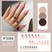 French-Style Artificial Nails 4 Colors Fake Nails for Girls Medium-Style False Nails Water Drop Shape Fake Nails 24Pcs Full Cover Fake Nails for Women