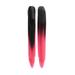 Long Straight Gradient Synthetic Hair Wig Jaws Clamp Ponytails Hair Extensions Ponytails Wig Hairpiece (Black and Pink)