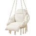 Dakota Fields Boho Chair Hammock Cotton in Pink | 52.4 H x 31.5 W x 23.6 D in | Wayfair 1E9F5A04F7F4449085F57939CF332A7D