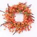 The Holiday Aisle® Forsythia Berry Blossoms Cluster 24" Wreath Silk in Indigo | 24 H x 24 W x 6 D in | Wayfair F02BC0EEB94C4B84B7021270B208174A