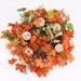 The Holiday Aisle® 22" Wreath Silk in Green/Orange | 22 H x 22 W x 6 D in | Wayfair 14AA85B8D11145AABA51DDFDF08E142E