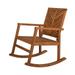 Ned Modern Chevron-Back 300-Lbs Support Acacia Wood Patio Outdoor Rocking Chair Teak