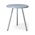 Crestlive Products Outdoor Metal Round Patio Side Table in Gray Finish