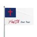 VIVACITE Christian Flag 3x5 Garden Decor Outdoor Patio Decor Front Porch Decorations Outdoor Art Prayer Flags Outdoor Yard Decor Religious Faith Christian Gifts with Quote FAITH OVER FEAR