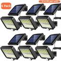 6Pack Solar Street Light Outdoor Solar Flood Light 12000LM High Brightness LED Lamp 120 COB Solar Light Waterproof Security LED Flood Light for Yard Garden Fence