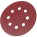 125mm Round Shape Sanding Discs 8 Hole 10Pcs Red Grinding Wheel for Grinding Polishing(800#)