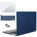 IBENZER Compatible with 2024 2023 M2 MacBook Pro 13 Inch Case 2022-2016 A2338 A2289 A2251 A2159 A1989 HardShell Case+Keyboard Cover+Type-C+Screen Film for Mac Pro 13 Navy Blue T13NVBL+2TC