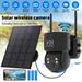 1080P Solar Security Cameras Wireless Outdoor with Night Vision and Siren 2.4Ghz WiFi 360Â° PT Color Night Vision PIR Motion Detection 2-Way Talk IP65 Waterproof Cloud/SD Storage