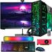 Restored Gaming Desktop PC Intel i7 4th Gen TechMagnet Zeus Pro 4 AMD RX 6400 8GB RAM ARGB 1TB SSD + 4TB HDD 27 Inch 165hz Gaming Monitor RGB Front Panel 385 patterns RGB Kit Win 10 Pro (Refurbished)