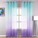 Baywell Windows Gradient Sheer Curtains 96 Inches Length 1 Panel Voile Light Filtering Sheer Curtains Panel Basic Rod Pocket for Bedroom Living Room 52 x 96 Inch