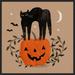Amanti Art Halloween Cat Graphic I Framed Canvas Wall Art Print