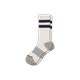 Vintage Stripe Calf Sock - White Navy - Medium - Bombas