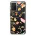 MUNDAZE Samsung Galaxy A03S Shockproof Clear Hybrid Protective Phone Case Peach Meadow Wildflowers Butterflies Bees Floral Cover