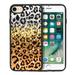 FINCIBO Soft Rubber Cover Case for Apple iPhone 7/8 4.7 (NOT FIT Apple iPhone 7 PLUS 2016 5.5 or Apple iPhone 8 PLUS 2017 5.5 ) Yellow Glitter Black/White Leopard & Black/Yellow Leopard