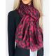 Womens Burgundy Red Maroon Leopard Print Scarf, Colour Block Multi Scarf Shawl Wrap, Long Large Ladies Gift For Her, Vintage