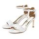 High-Heel-Sandalette LASCANA Gr. 38, weiß Damen Schuhe Riemchensandale Sandalette Sandaletten im zeitlosen Design, Riemchensandalette VEGAN