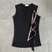 Anthropologie Tops | Anthropologie Womens Sleeveless V Neck Top | Color: Black/Pink | Size: Xs