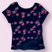 Disney Tops | Disney Minnie Mouse Top With Front Ruffle Sz.L | Color: Blue/Pink | Size: L