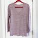 American Eagle Outfitters Tops | American Eagle Purple V-Neck Waffle Knit Long Sleeve Top | Color: Purple | Size: M